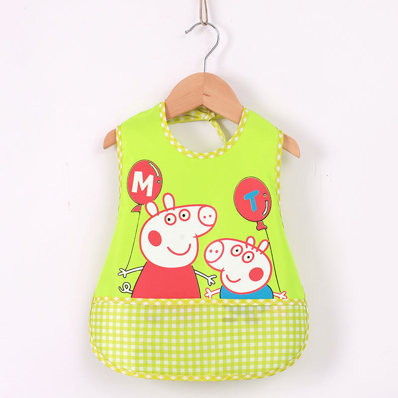 Sleeveless Waterproof Baby Bib with Food Catcher – Cute & Mess-Free Mealtime