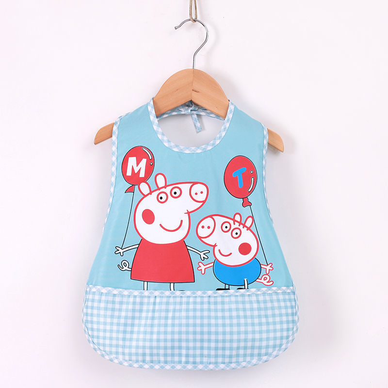 Sleeveless Waterproof Baby Bib with Food Catcher – Cute & Mess-Free Mealtime