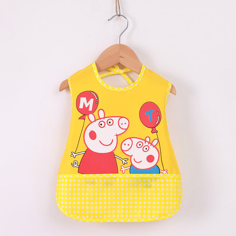 Sleeveless Waterproof Baby Bib with Food Catcher – Cute & Mess-Free Mealtime