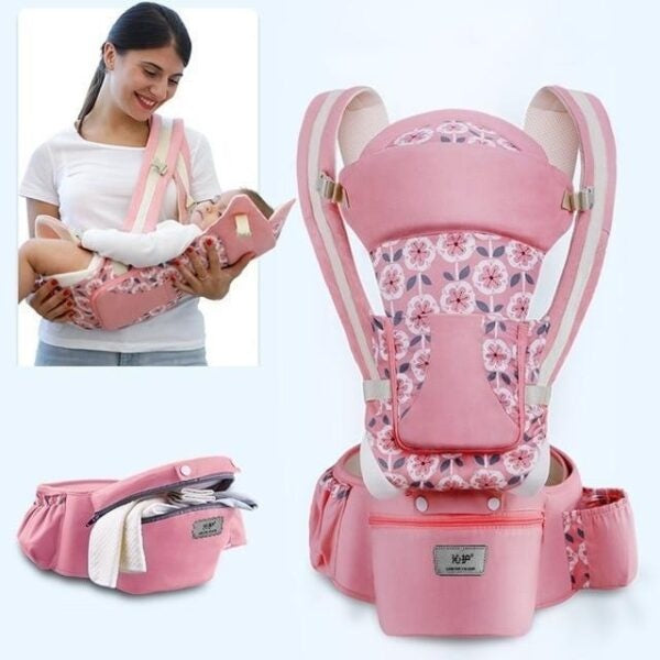 Multi-Functional Baby Hip Seat Carrier β Waist Stool with Storage & Back Support (3β36 Months, 20kg Max Load)