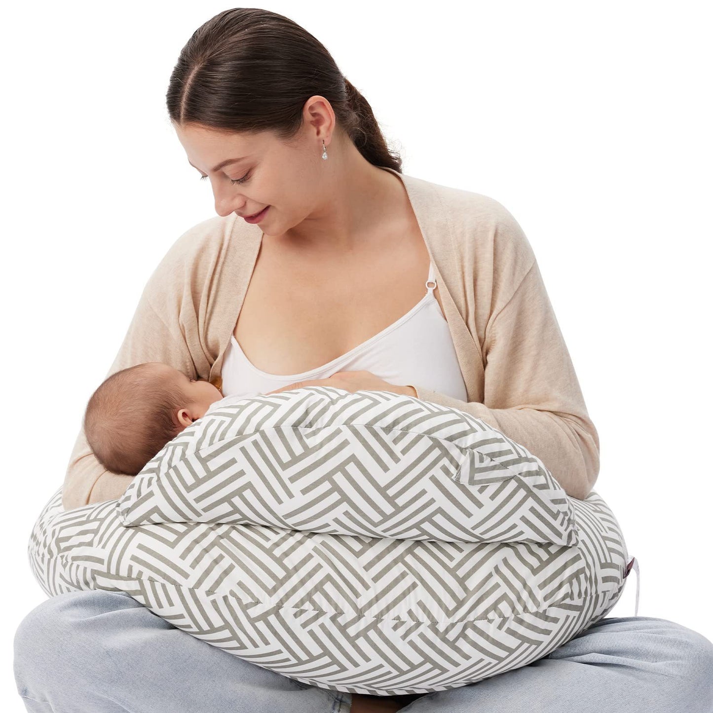 Multifunctional Nursing & Breastfeeding Pillow – Soft Support for Mom & Baby (Removable Cover)