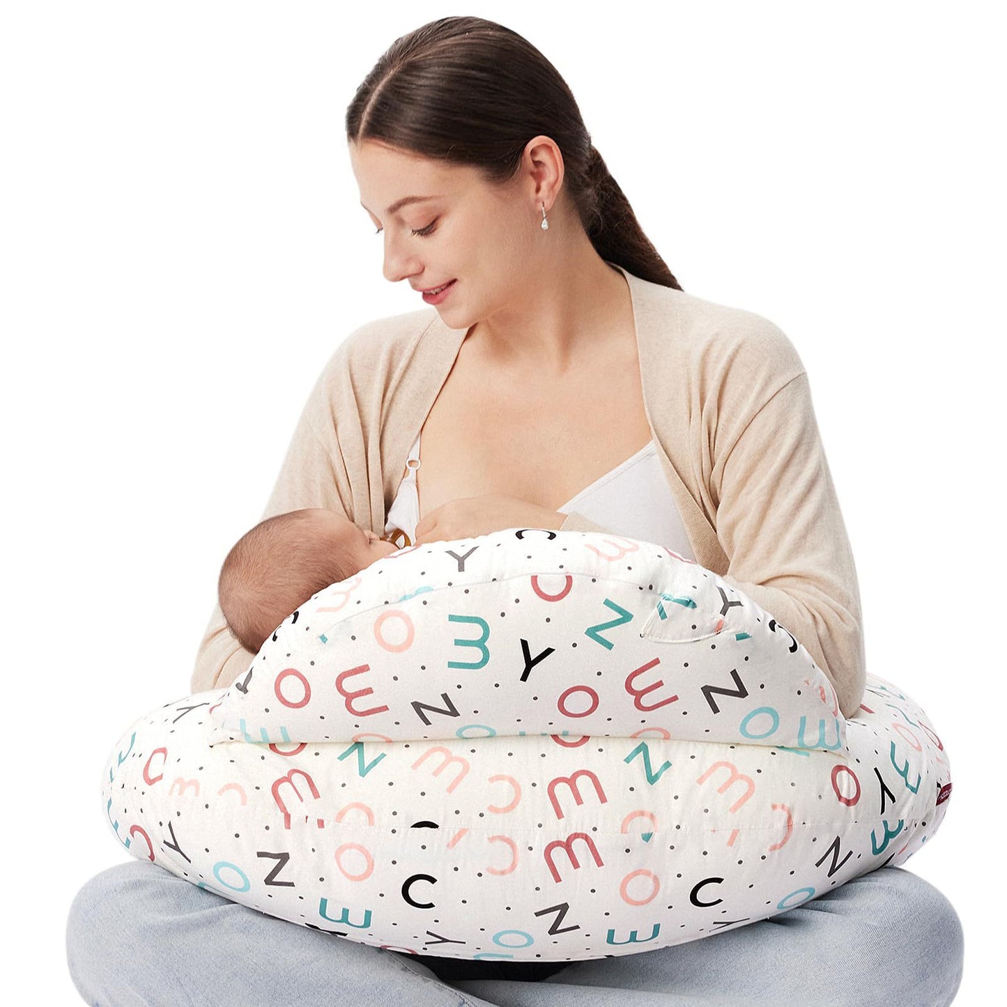 Multifunctional Nursing & Breastfeeding Pillow – Soft Support for Mom & Baby (Removable Cover)