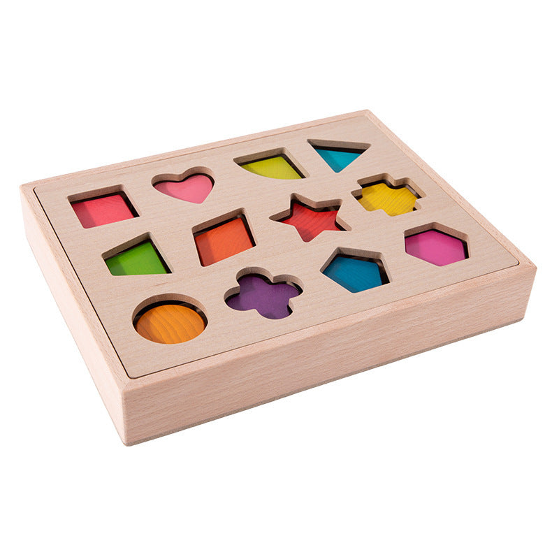 Wooden Montessori Puzzle Toy Set – Shape & Color Matching Game for Toddlers (Eco-Friendly