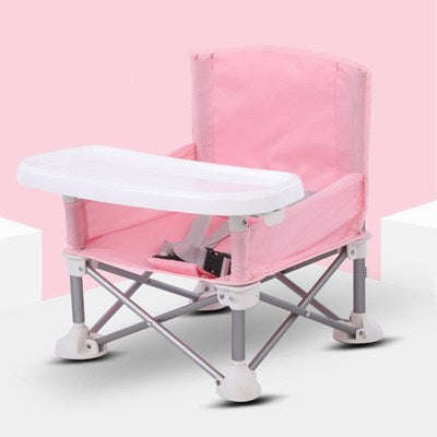 Foldable Baby Dining Chair – Portable High Chair with Safety Belt, Tray & Storage Bag (3+ Months)