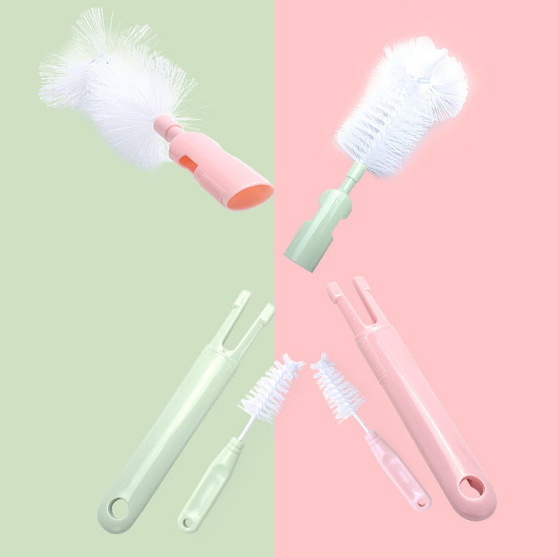 2-Piece Baby Bottle & Pacifier Cleaning Brush Set – 360° Flexible Cleaning