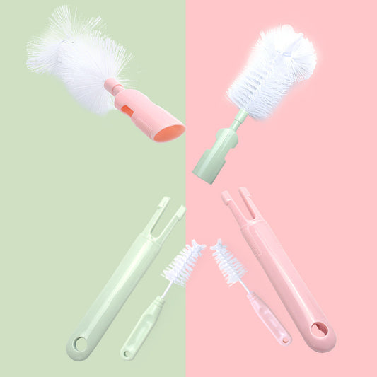 2-Piece Baby Bottle & Pacifier Cleaning Brush Set – 360° Flexible Cleaning