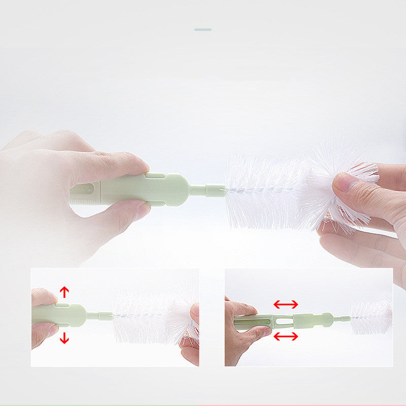 2-Piece Baby Bottle & Pacifier Cleaning Brush Set – 360° Flexible Cleaning