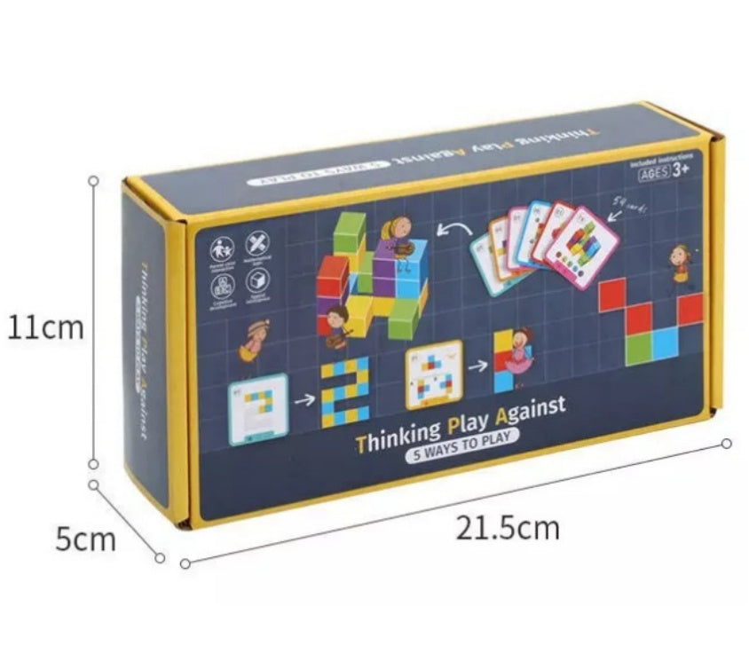 Wooden 3D Building Blocks – Montessori Brain Development Toy for Toddlers (36+ Months)
