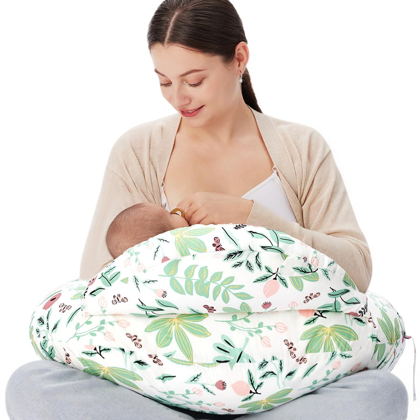 Multifunctional Nursing & Breastfeeding Pillow – Soft Support for Mom & Baby (Removable Cover)