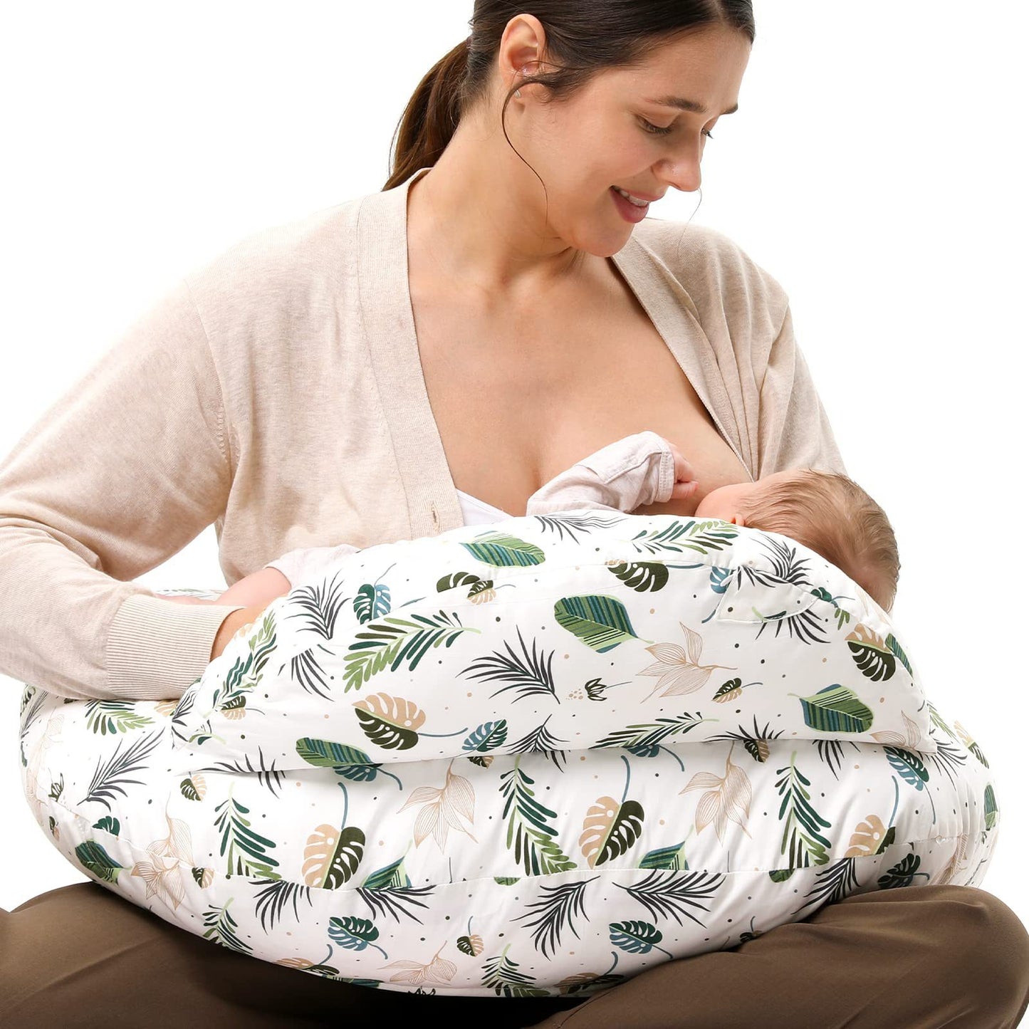 Multifunctional Nursing & Breastfeeding Pillow – Soft Support for Mom & Baby (Removable Cover)