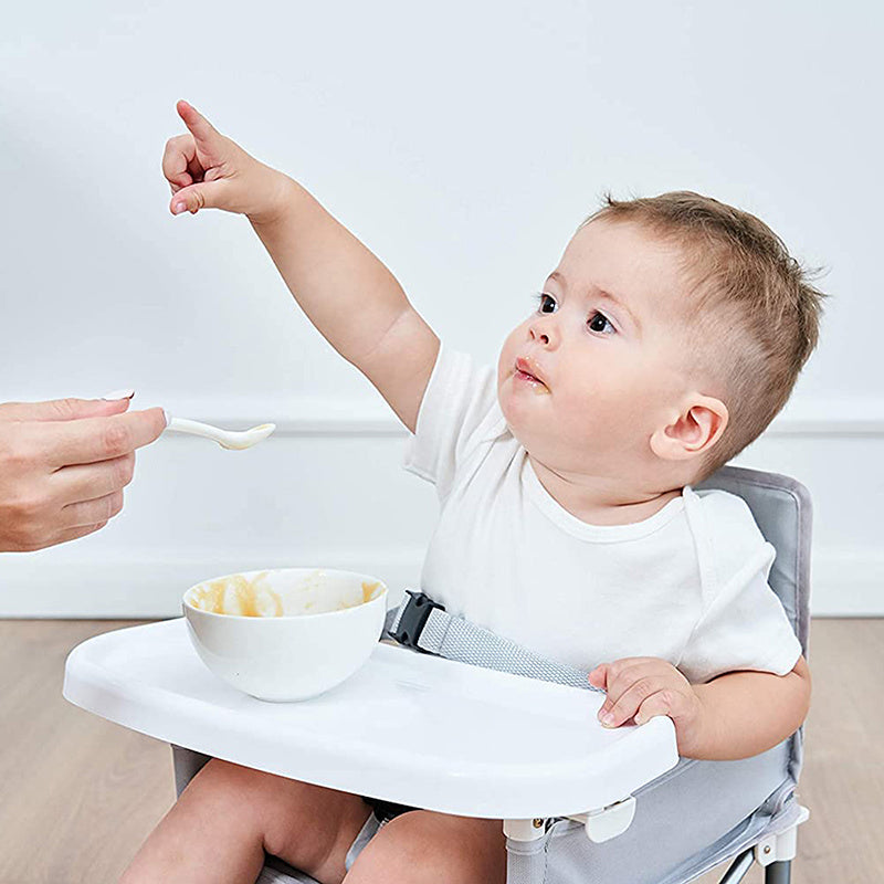 Foldable Baby Dining Chair – Portable High Chair with Safety Belt, Tray & Storage Bag (3+ Months)