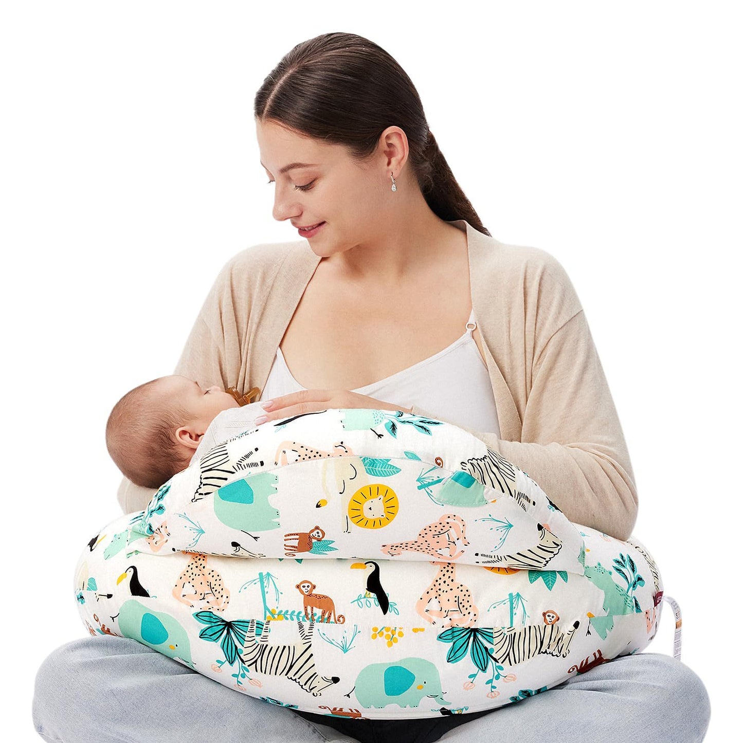 Multifunctional Nursing & Breastfeeding Pillow – Soft Support for Mom & Baby (Removable Cover)