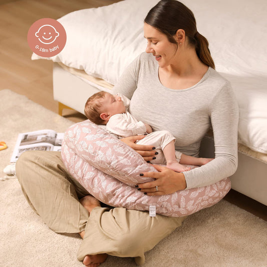 Multifunctional Nursing & Breastfeeding Pillow – Soft Support for Mom & Baby (Removable Cover)