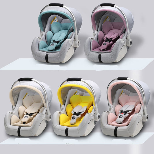 3-in-1 Baby Car Seat & Carrier – Infant Cradle with Safety Harness, Canopy & Travel Handle (0–15 Months)