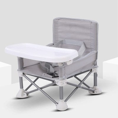 Foldable Baby Dining Chair – Portable High Chair with Safety Belt, Tray & Storage Bag (3+ Months)